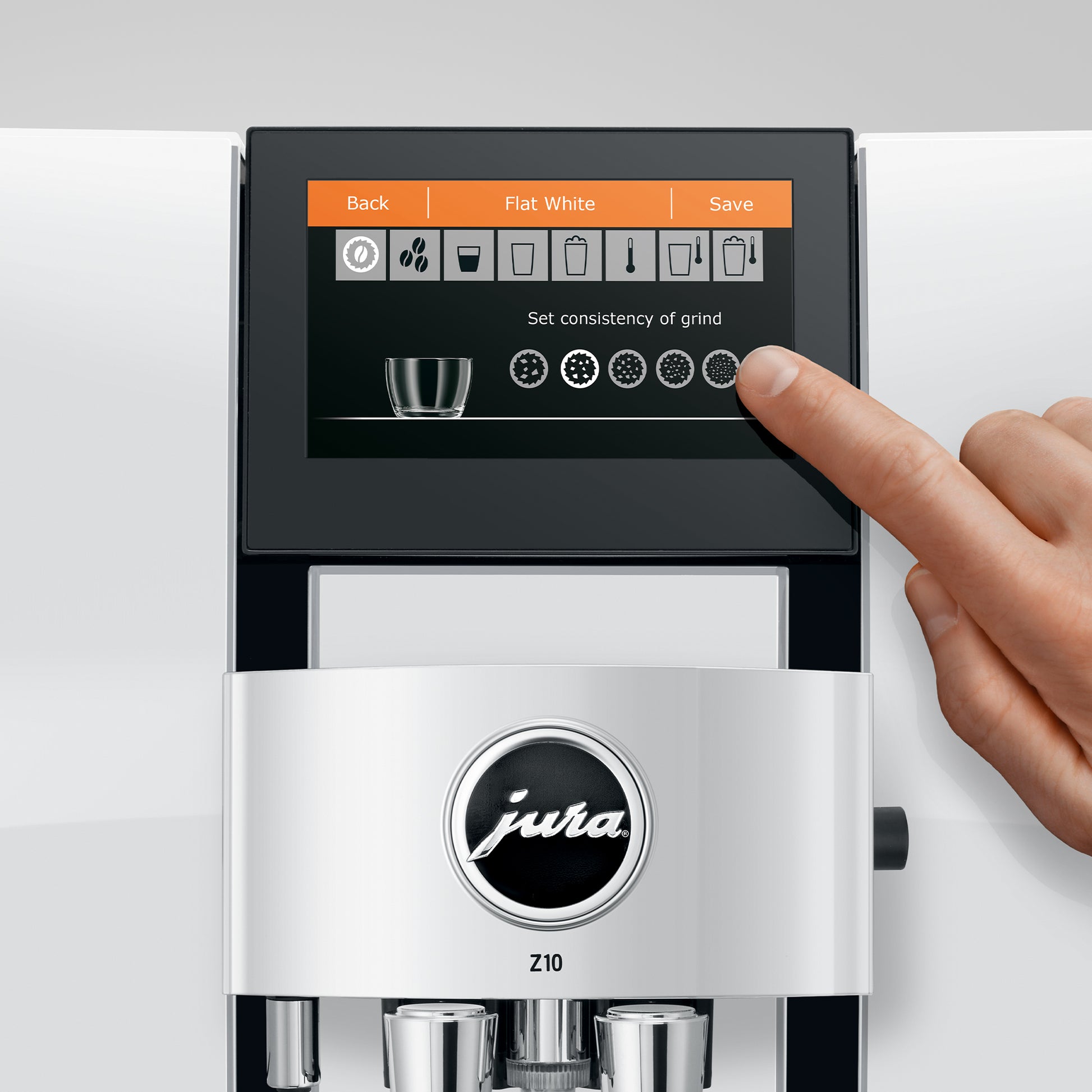 JURA – Latte Whole in Super-Automatic Z10 Machine Diamond Love White Espresso