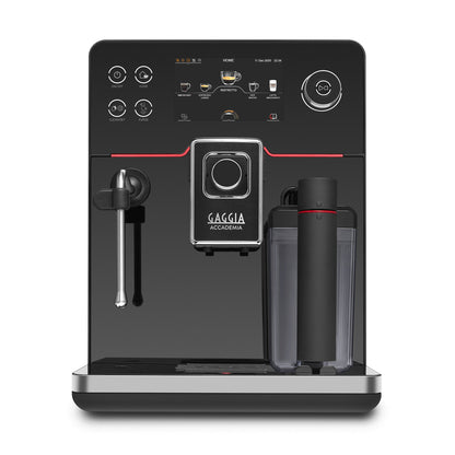 Gaggia Accademia Black Glass Front || Black Glass