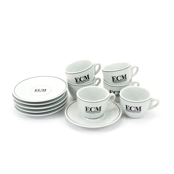 Elektra” Logo Espresso Cups/ Saucers - Set of 6 – The Concentrated Cup