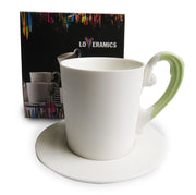 Loveramics Miix Designer Coffee Cup & Saucer in Apple Green